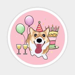 Birthday Corgi Magnet